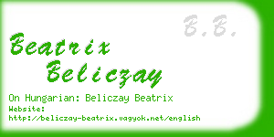 beatrix beliczay business card